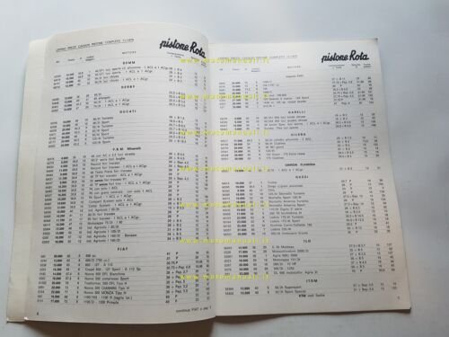 Rota Pistoni catalogo generale moto ciclomotori 1979 originale