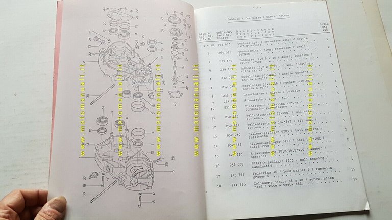 ROTAX 126 GS-MC 1982 catalogo ricambi MOTORE originale Engine Parta …