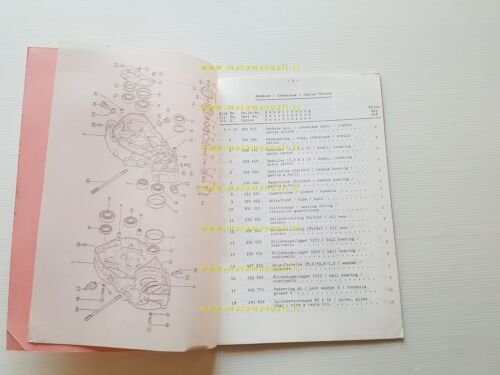 Rotax MOTORE 126 GS-MC 1982 catalogo ricambi originale spare parts …