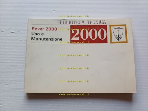 Rover 2000 - TC - SC - Automatic manuale uso …