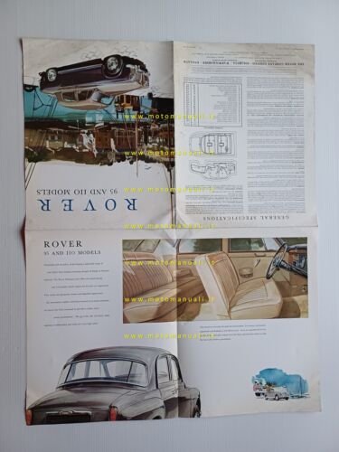 Rover 95 - 110 1962 depliant poster inglese originale