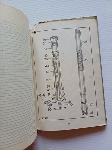 Royal Enfield 250 Clipper 1954-55 catalogo ricambi Inglese originale