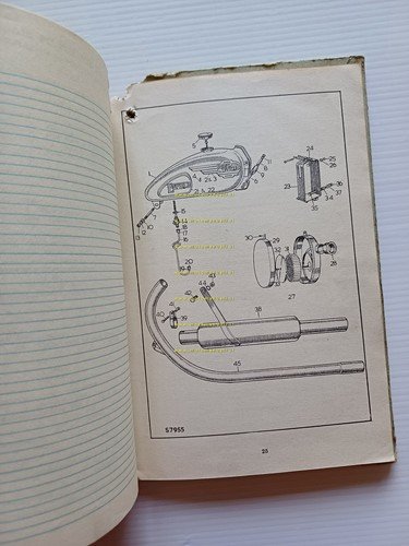 Royal Enfield 250 Clipper 1954-55 catalogo ricambi Inglese originale