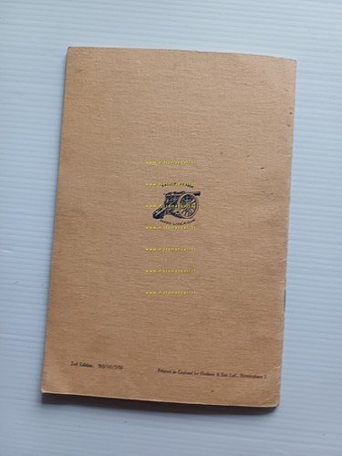 Royal Enfield 350 Bullet 1950 manuale uso manutenzione originale inglese
