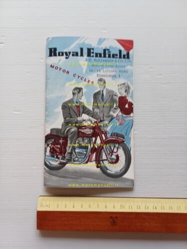 Royal Enfield produzione modelli 1954 depliant inglese originale
