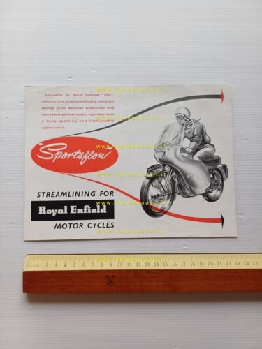 Royal Enfield Sportsflow 250 1962 depliant inglese originale