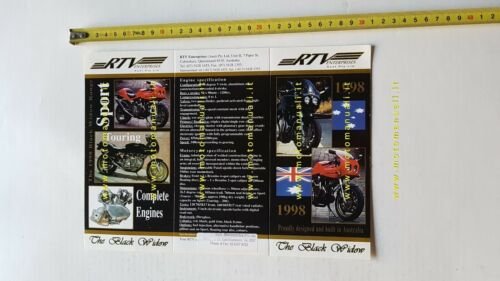 RTV Vincent Australia 1998 depliant originale moto brochure