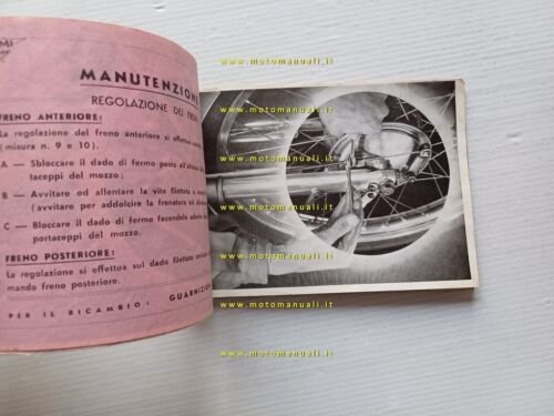 RUMI 125 Lusso Turismo anni 50 manuale uso manutenzione libretto …