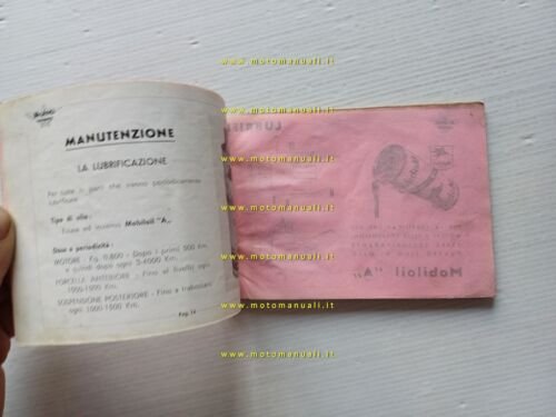 RUMI 125 Lusso Turismo anni 50 manuale uso manutenzione libretto …