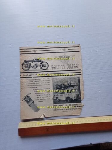 RUMI 125 produzione modelli moto 1952 depliant italiano originale