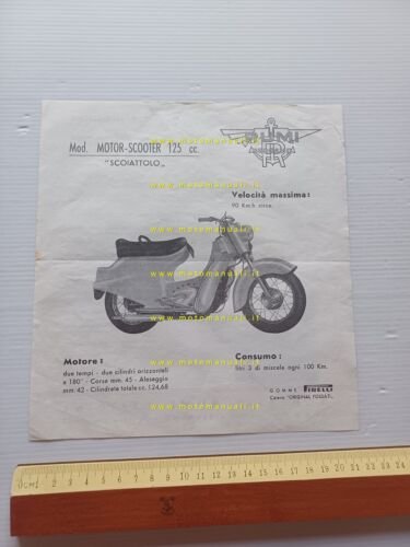 Rumi Scoiattolo 125 scooter depliant italiano originale