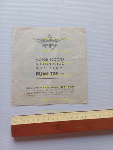 Rumi Scoiattolo 125 scooter depliant italiano originale