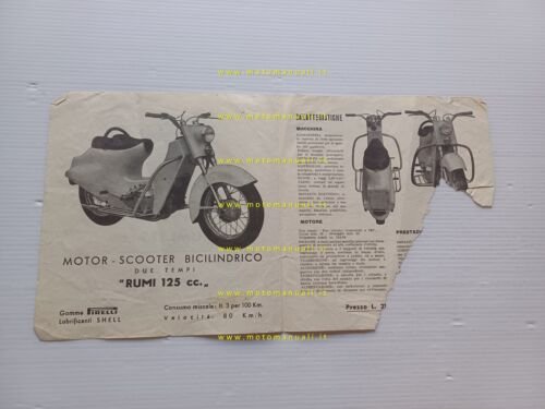 Rumi Scoiattolo 125 scooter depliant italiano originale