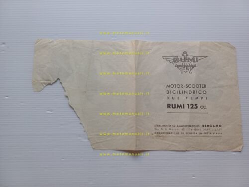 Rumi Scoiattolo 125 scooter depliant italiano originale