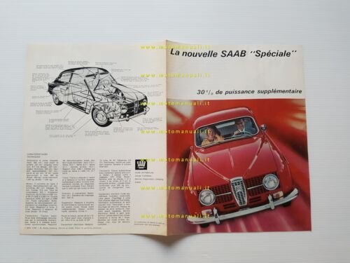 Saab 850 Speciale 1966 depliant originale francese