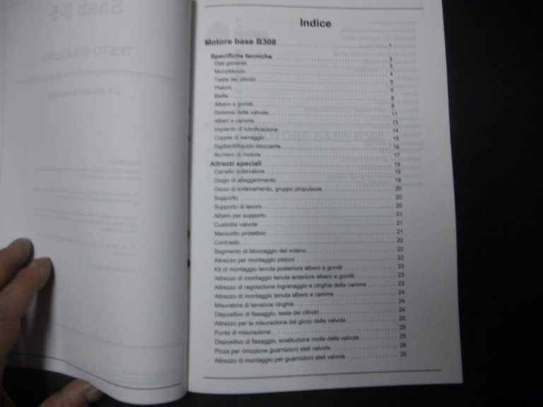 Saab 9-5 1998 manuale officina motore caratterist. tecniche ITALIANO originale