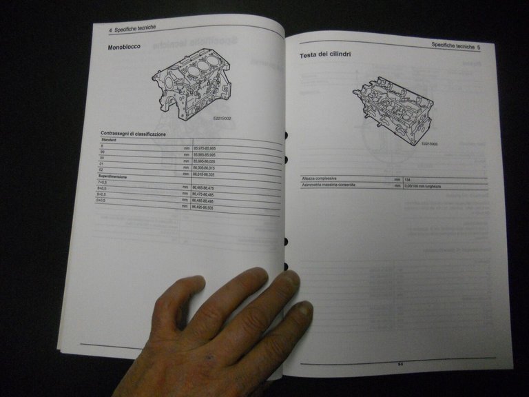 Saab 9-5 1998 manuale officina motore caratterist. tecniche ITALIANO originale