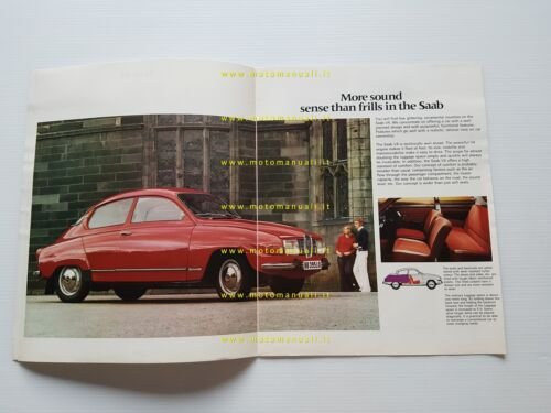 Saab 95 - 96 1972-73 depliant originale inglese