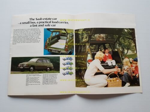 Saab 95 - 96 1972-73 depliant originale inglese