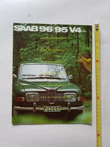 Saab 96 - 95 V4 1969 depliant ITALIANO originale auto …