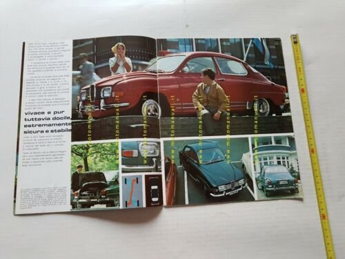 Saab 96 - 95 V4 1969 depliant ITALIANO originale auto …
