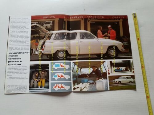 Saab 96 - 95 V4 1969 depliant ITALIANO originale auto …