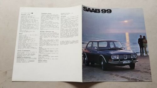 Saab 99 1968 depliant originale ITALIANO auto brochure