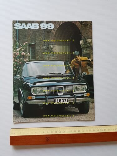 SAAB 99 1968 depliant pubblicitario originale italiano