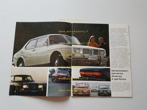 SAAB 99 1968 depliant pubblicitario originale italiano
