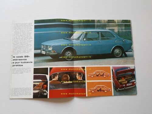 SAAB 99 1968 depliant pubblicitario originale italiano