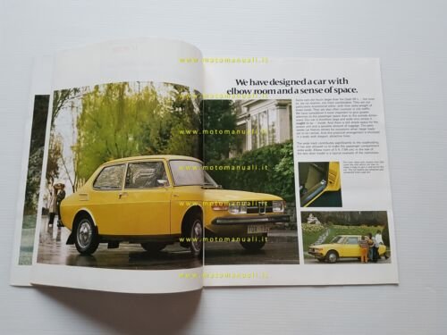 Saab 99 L 1972-73 depliant originale inglese