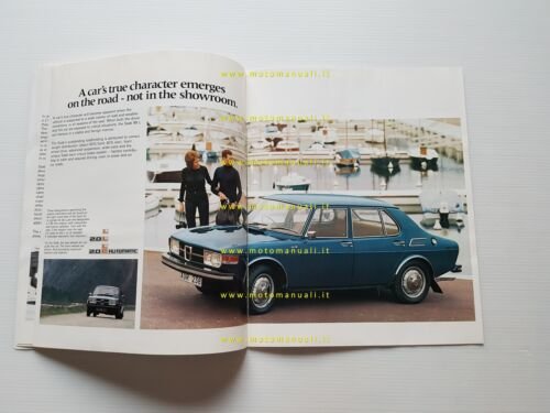 Saab 99 L 1972-73 depliant originale inglese