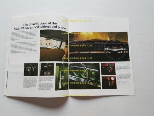 Saab 99 L 1972-73 depliant originale inglese