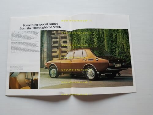 Saab 99 L 1972-73 depliant originale inglese