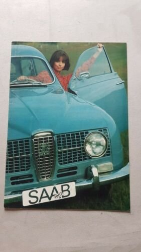Saab catalogo produzione modelli 1967 depliant svedese Swedish TEXT brochure