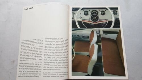 Saab catalogo produzione modelli 1967 depliant svedese Swedish TEXT brochure