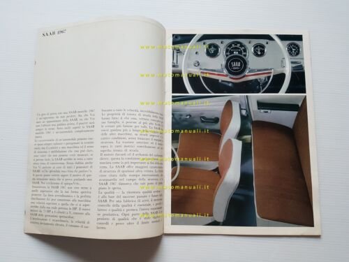 Saab produzione modelli 1967 depliant originale italiano