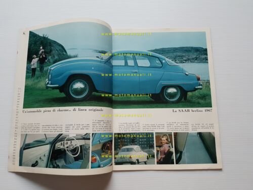 Saab produzione modelli 1967 depliant originale italiano