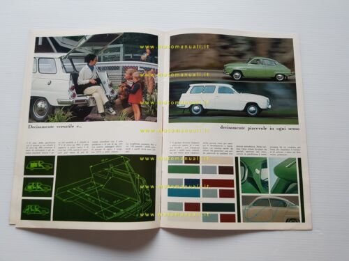 Saab produzione modelli 1967 depliant originale italiano