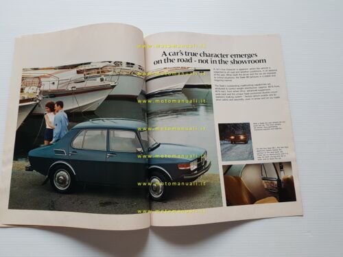 Saab produzione modelli 1972-73 depliant originale inglese