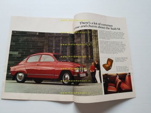 Saab produzione modelli 1972-73 depliant originale inglese