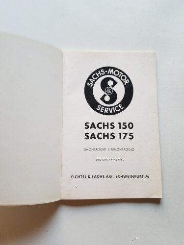 Sachs 150 - 175 1954 manuale officina italiano originale workshop …