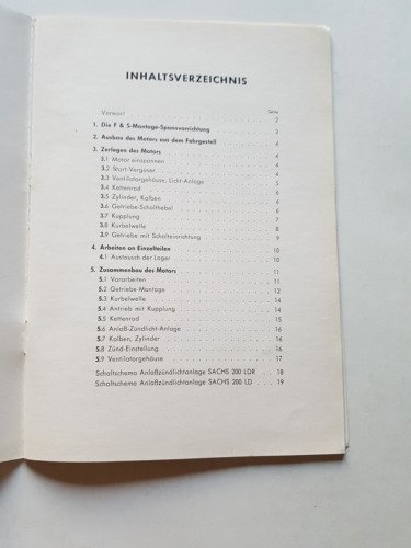 Sachs 200 LD -200 LDR 1958 manuale officina tedesco originale …