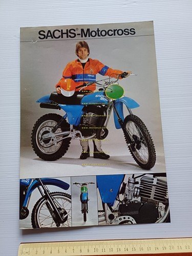 Sachs 250 MX Cross 1977 depliant originale inglese tedesco