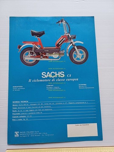 Sachs 50 C4 1978 depliant originale italiano
