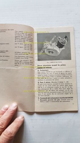 Sachs 50 motore 1955 manuale uso originale ITALIANO owner's manual