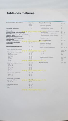 Sachs manuale officina frizioni 1981 originale francese