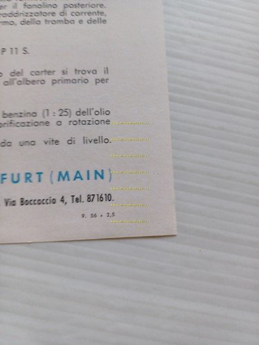 Sachs motore 100 1956 depliant italiano originale