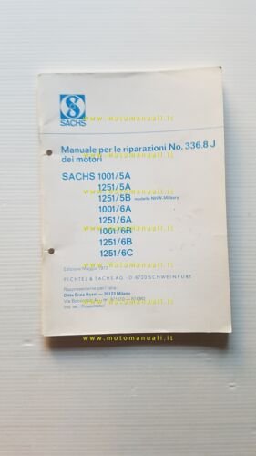 SACHS motore 1001-1251 A-B-C 1973 manuale officina ITALIANO originale