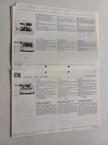 SACHS motore 1001-1251 A-B-C-D 1976 manuale officina INGLESE originale